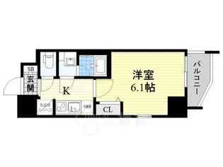 オルフェア北梅田【7階】の間取り