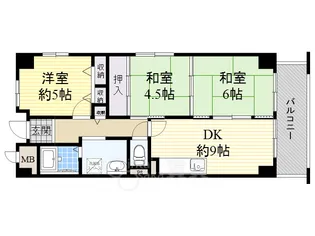 サウスサイドなにわ筋【5階】の間取り