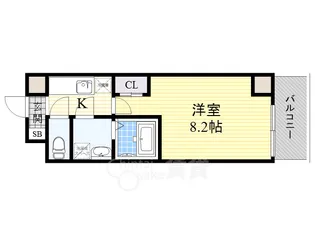 UMEDA ISLAND RESIDENCE【3階】の間取り