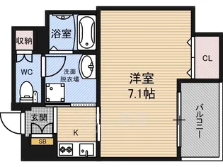 アスヴェル江戸堀【12階】の間取り