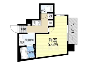 エストゥルースプラス大阪福島【4階】の間取り