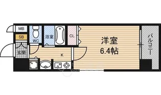 プレサンス梅田インテルノ【4階】の間取り