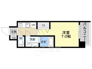コスモリード大阪福島【6階】の間取り