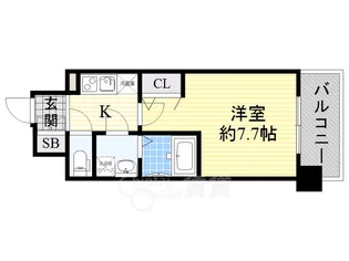 エスリード阿波座シティーウエスト【13階】の間取り