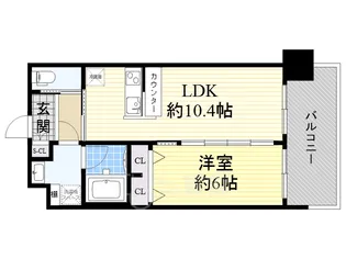 ディームス福島【7階】の間取り