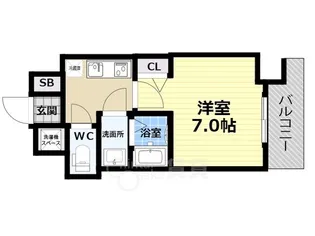 フォーリアライズ阿波座WEST【11階】の間取り