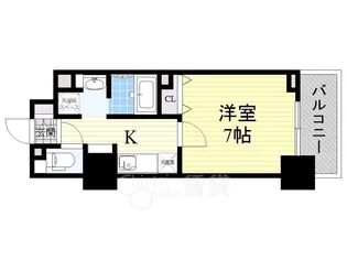 ハビテ靱センターコート【5階】の間取り