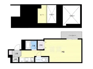 エステムコート大阪・中之島南【13階】の間取り