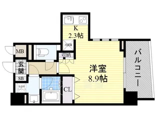 セイワパレス京町堀【9階】の間取り
