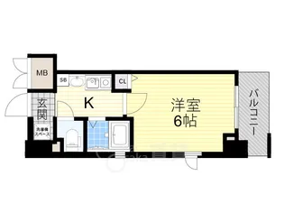 1Kの間取り画像