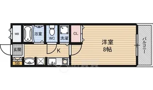 グリーンプラザ新梅田【2階】の間取り
