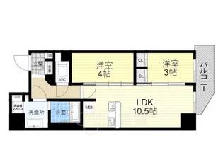 アーバネックス西本町【15階】の間取り