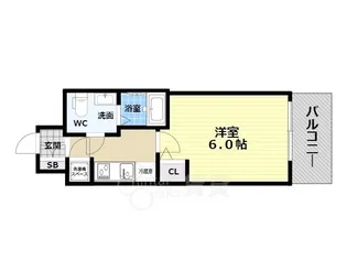 アドバンス西梅田ラシュレ【10階】の間取り