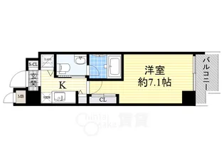 リンクハウス京町堀【10階】の間取り