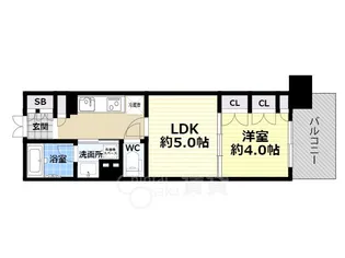 ブランズ大阪福島【3階】の間取り