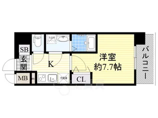 エスリード阿波座シティーウエスト【10階】の間取り