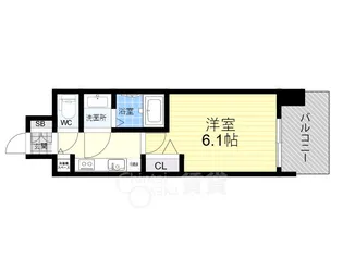 プレサンス京町堀ノース【10階】の間取り