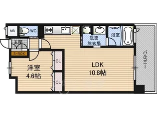 レジュールアッシュ福島【12階】の間取り