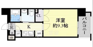 フォレシティ肥後橋【3階】の間取り