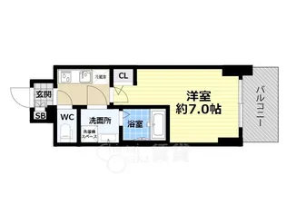 1Kの間取り画像