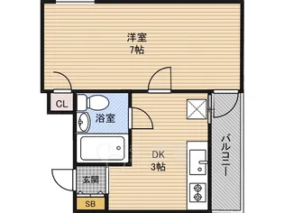 1Kの間取り画像