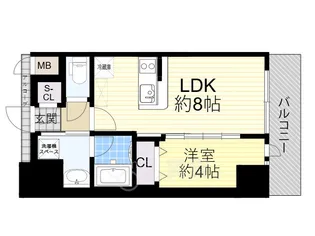 エステムコート大阪福島ルアーナ【5階】の間取り