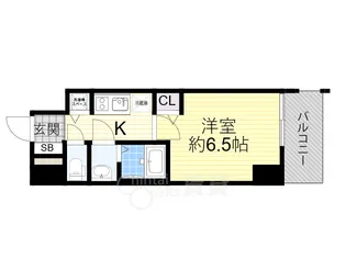 エス・キュート京町堀【12階】の間取り