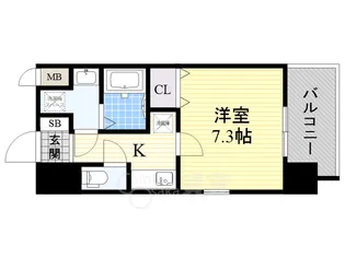 カスタリア新梅田【10階】の間取り