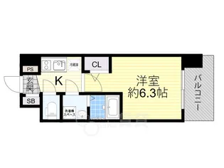 エスリードレジデンス大阪福島イースト【7階】の間取り