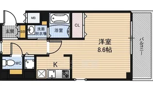 エスライズ中之島WEST【2階】の間取り