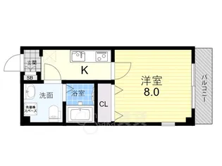 ノースワン西梅田【8階】の間取り