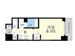 メインステージ京町堀【3階】の間取り