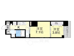 スプランディッド堀江【13階】の間取り