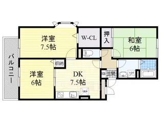 グリーンパーク豊中宮山【3階】の間取り