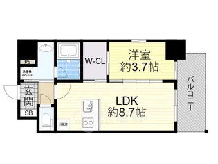 リヴェント福島【12階】の間取り