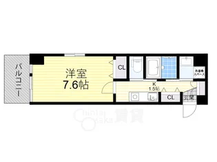 プレジール靭公園【3階】の間取り
