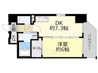エステムコート新梅田【2階】の間取り