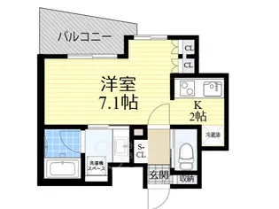 リーガル四ツ橋筋【8階】の間取り