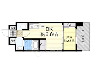 セレニテ阿波座ミラク【2階】の間取り