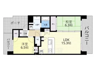 ライオンズマンション中津【5階】の間取り