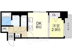 ライフフィールドなにわ本町RUELLE【13階】の間取り
