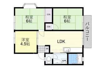 リベルテ渡辺【2階】の間取り