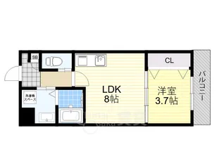 Gracias Court石橋阪大前【1階】の間取り