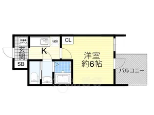 セレニテフラン新大阪【4階】の間取り