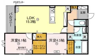 グリーンコート淡路【3階】の間取り