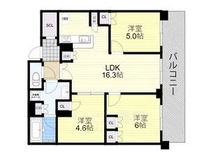 Brillia Tower箕面船場TOP OF THE HILL【23階】の間取り