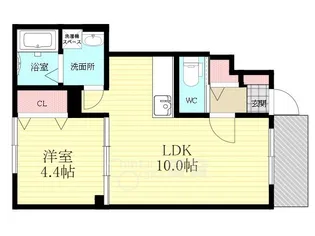大阪府大阪市東淀川区瑞光5丁目【アパート】の間取り