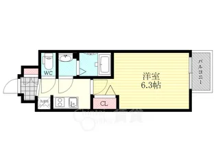 大阪府大阪市淀川区西三国2丁目【マンション】の間取り