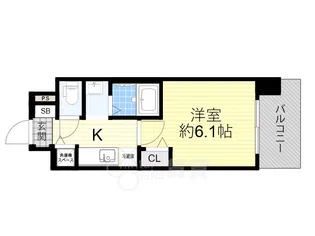 大阪府大阪市東淀川区東中島1丁目【マンション】の間取り