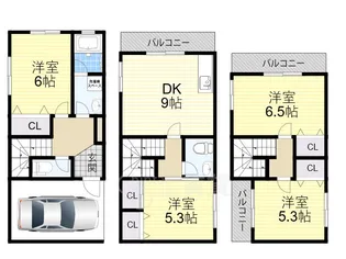 フェルメ箕面【1階】の間取り